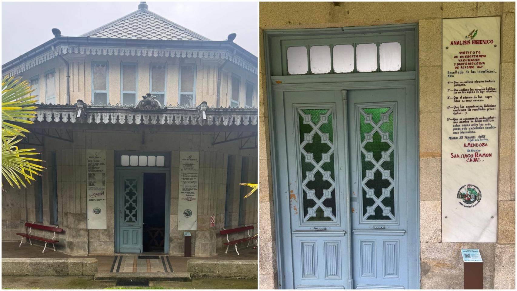 Imagen del tótem instalado en el manantial de Cabreiroá en Verín (Ourense)