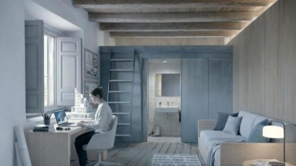 Ejemplo de una de las futuras habitaciones.