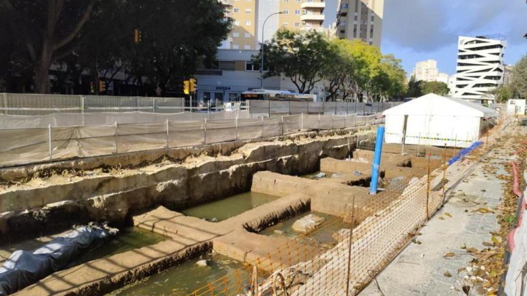 Otra imagen de los trabajos arqueológicos en la calle Hilera.