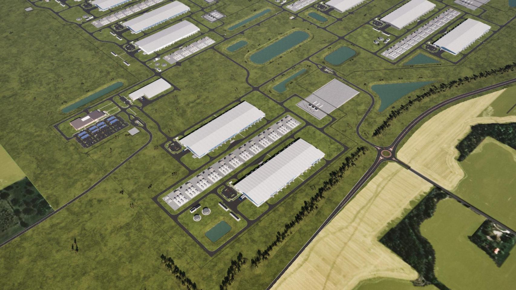 Futuro centro de datos de Meta en Indiana.
