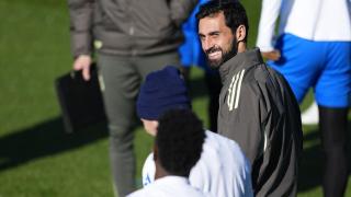 Álvaro Arbeloa, durante un entrenamiento del Real Madrid