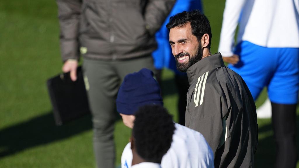 Álvaro Arbeloa, durante un entrenamiento del Real Madrid