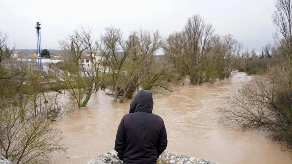 Río Duero a su paso por la localidad vallisoletana de Quintanilla de Onésimo
