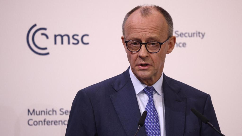 German Chancellor Friedrich Merz during his speech at the Munich Security Conference