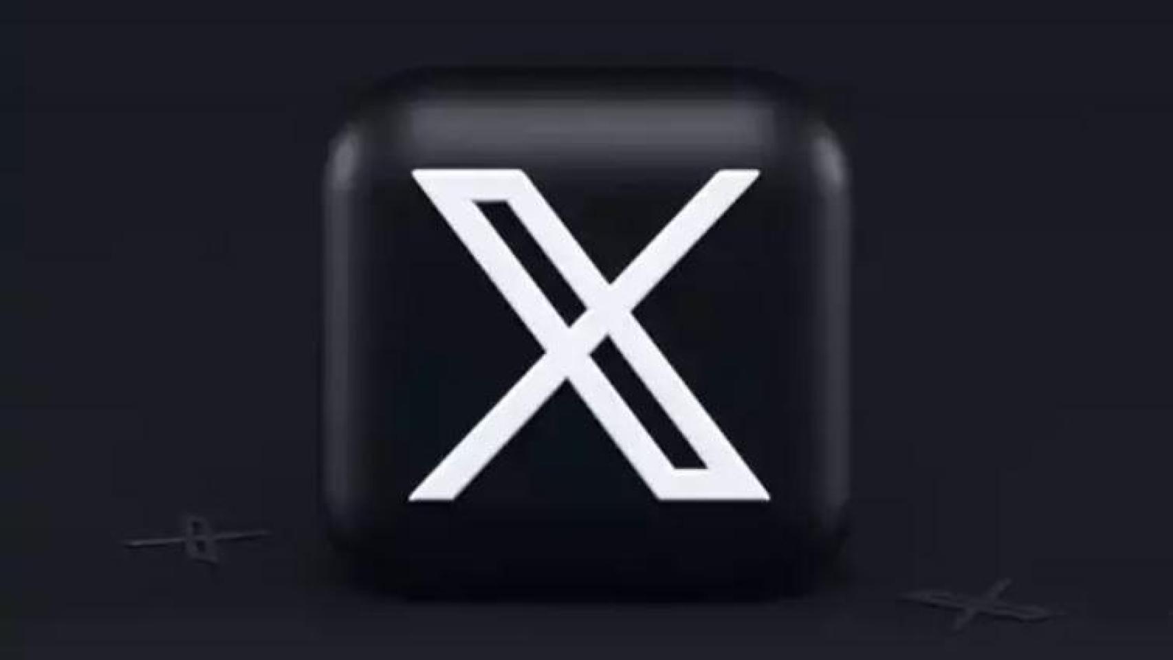 Logotipo de la red social X, antigua Twitter.