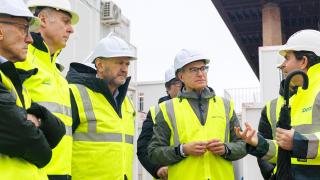 Visita de la RFEF a las obras de La Romareda.
