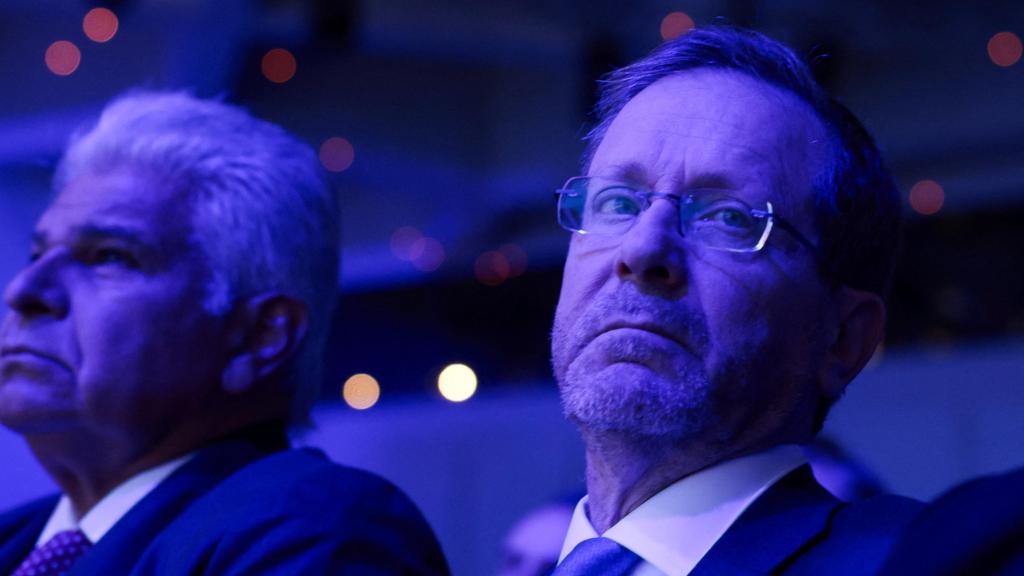 El presidente israelí Isaac Herzog en el Foro de Davos.