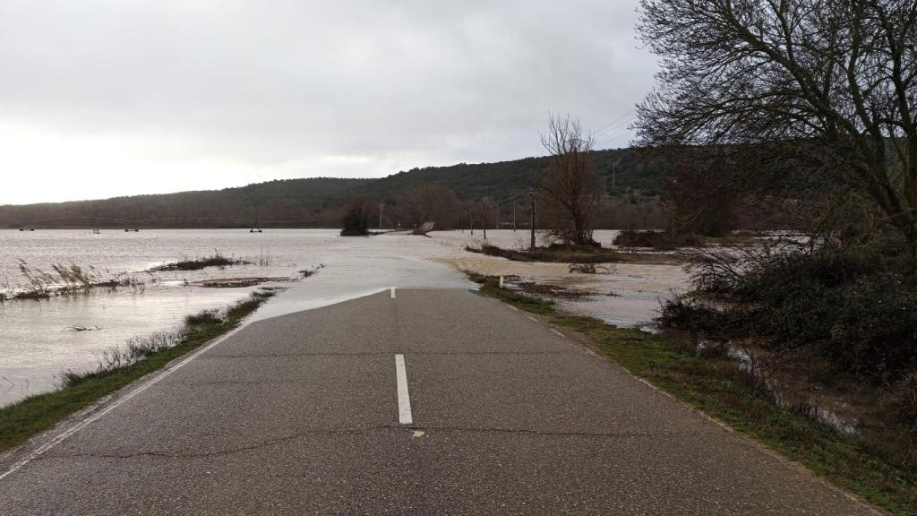Carretera N-122, a la altura de la Granja Florencia a N-122, que ha tenido que ser cortada al tráfico hoy