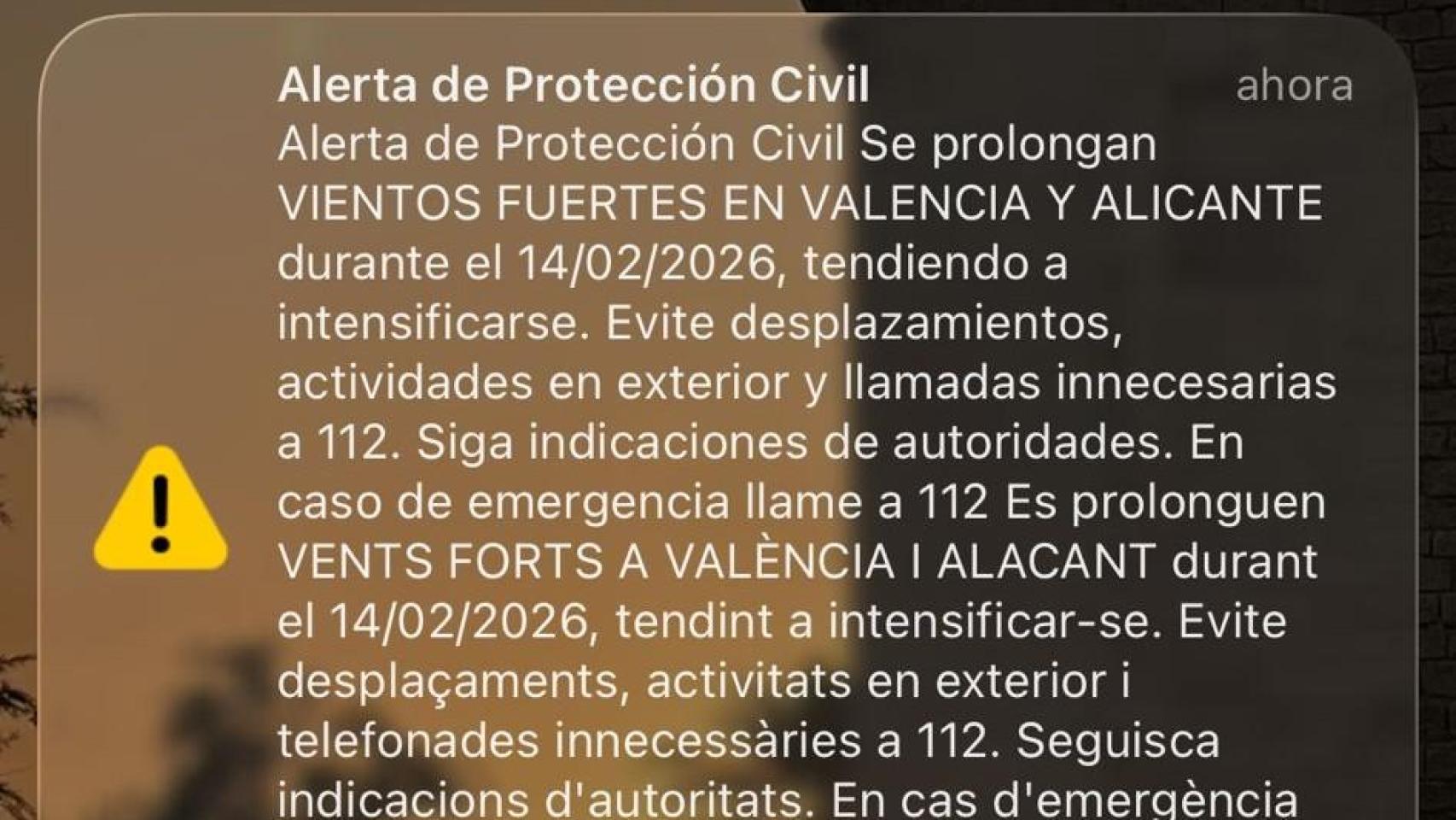 Es-Alert por fuertes vientos en Valencia y Alicante. EE