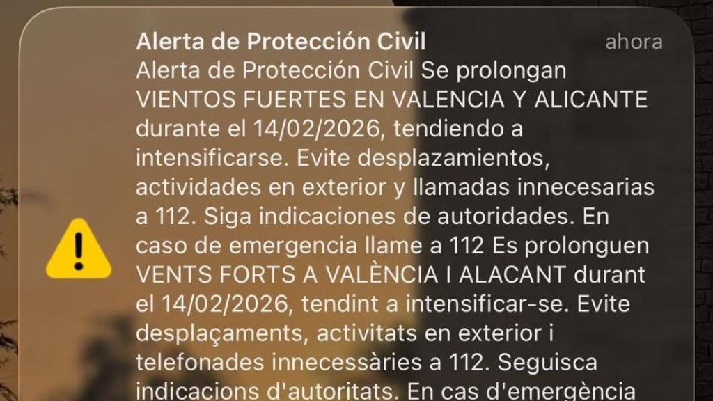 Es-Alert por fuertes vientos en Valencia y Alicante. EE