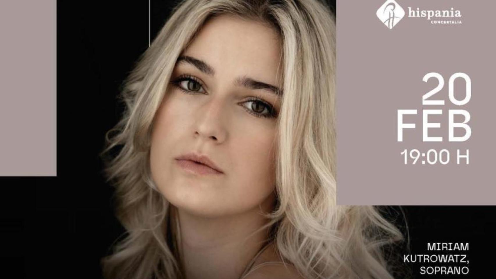 La soprano Miriam Kutrowatz.