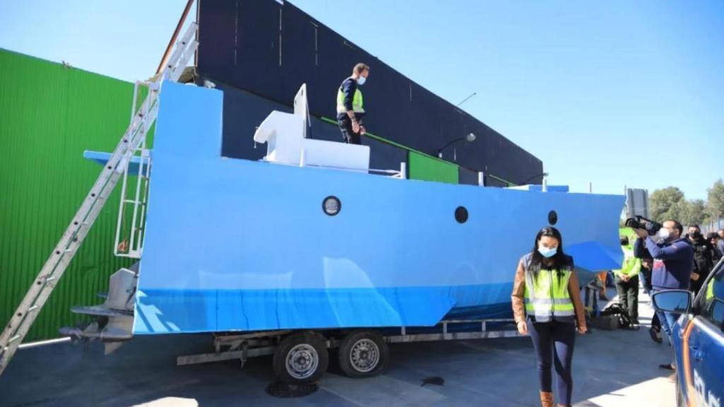 El narcosubmarino español que se estaba haciendo en Monda en 2021.
