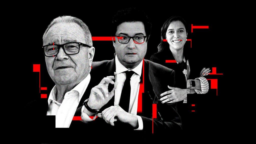 Miguel Gracia, expresidente de la Diputación de Huesca y su hija,  Julia Gracia Mateos, directora de gabinete de Óscar López, junto al ministro.