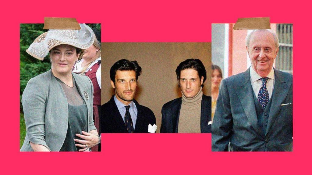 De izquierda a derecha: Victoria von Hohenlohe-Langenburg, actual duquesa de Medinaceli, Rafael y Luis Medina y el duque de Segorbe.