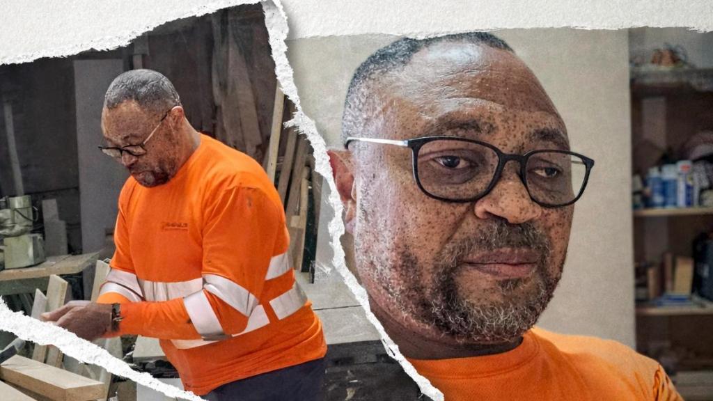 Orlando Cartagena, carpintero y presidente de la República de Annobón, que acusa a Obiang de canibalismo.