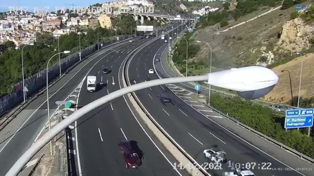 Zona de la A-7 cercana al punto en el que se ha producido el atropello de dos jabalíes.