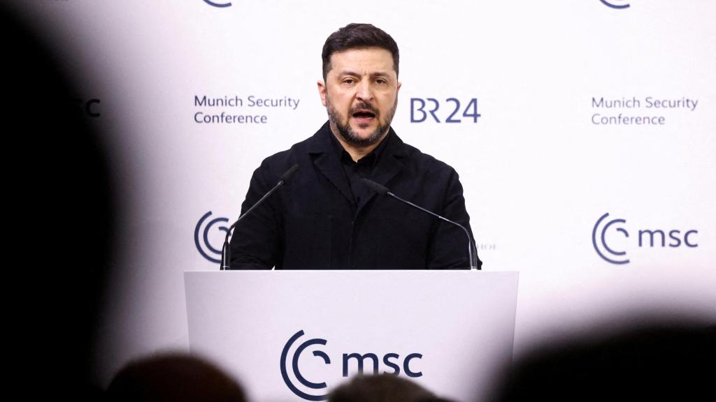El presidente ucraniano, Volodymyr Zelenski, habla durante la Conferencia de Seguridad de Múnich (MSC), en Múnich, Alemania, el 14 de febrero de 2026. .JPG