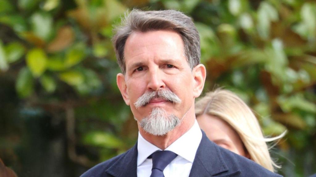 Pablo de Grecia, con su esposa Marie Chantal, en el funeral de Constantino de Grecia celebrado en Windsor el 27 de febrero de 2024.