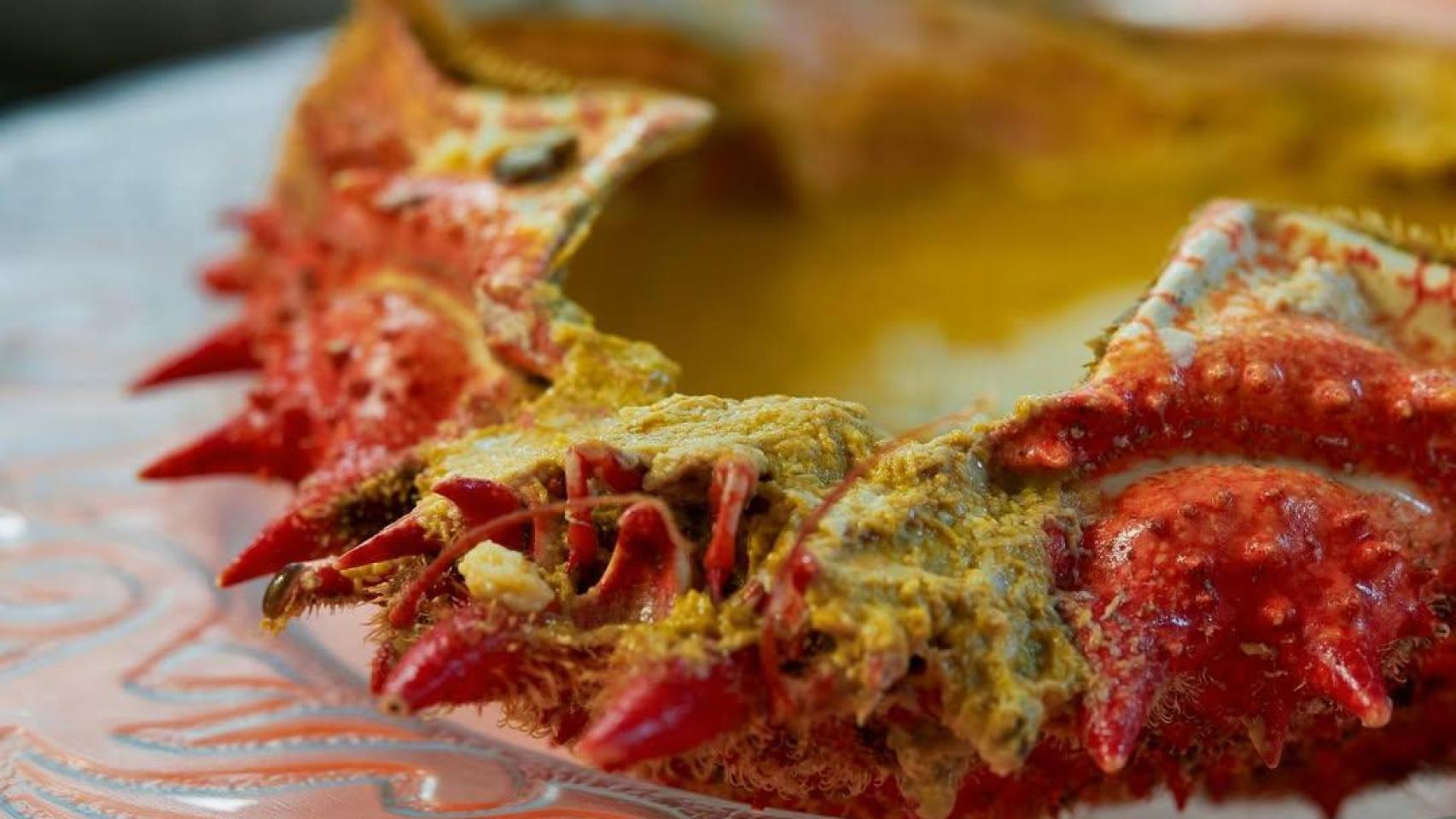 El centollo en Real Balneario procede de O'Grove.