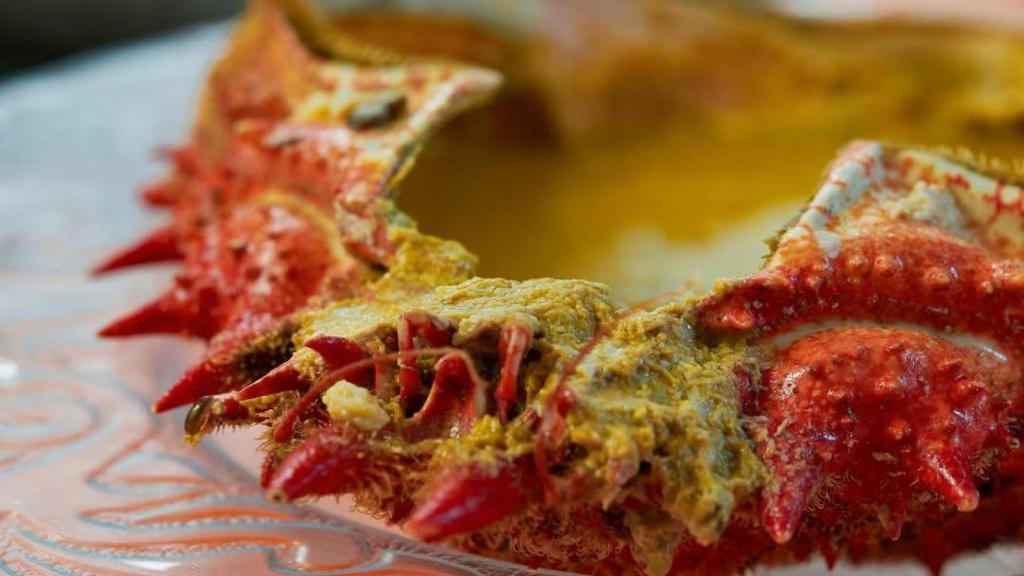 El centollo en Real Balneario procede de O'Grove.