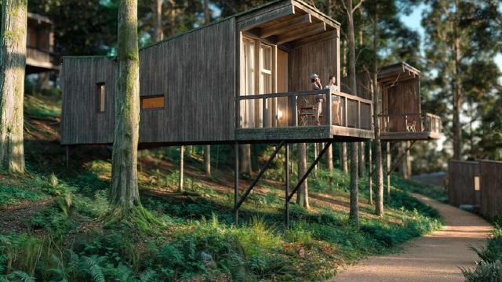 El Concello de Nigrán (Pontevedra) construirá 25 cabañas de madera.