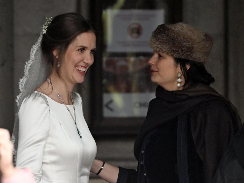 Leopoldina de Liechtenstein, en su boda con Bruno Walter Pedrosa, en Lisboa, el pasado 14 de febrero.