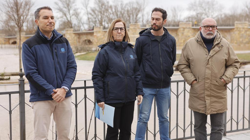 La presidenta de la Confederación Hidrográfica del Duero (CHD), María Jesús Lafuente, visita diferentes lugares afectados por las inundaciones del Duero en Soria.