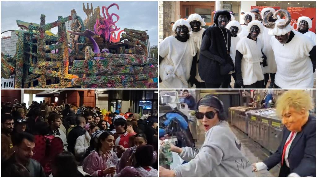 El sábado de Carnaval llenó las calles de A Coruña de disfraces y de mucha fiesta