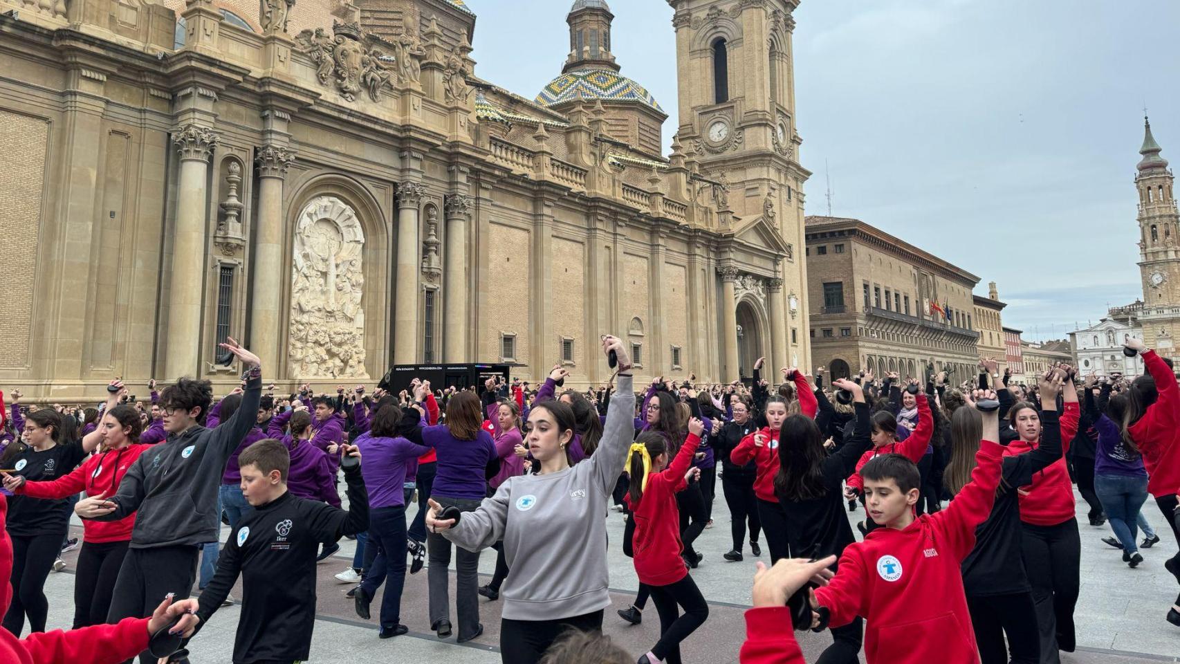 Flashmob jotero en Zaragoza.