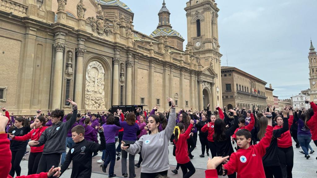 Flashmob jotero en Zaragoza.