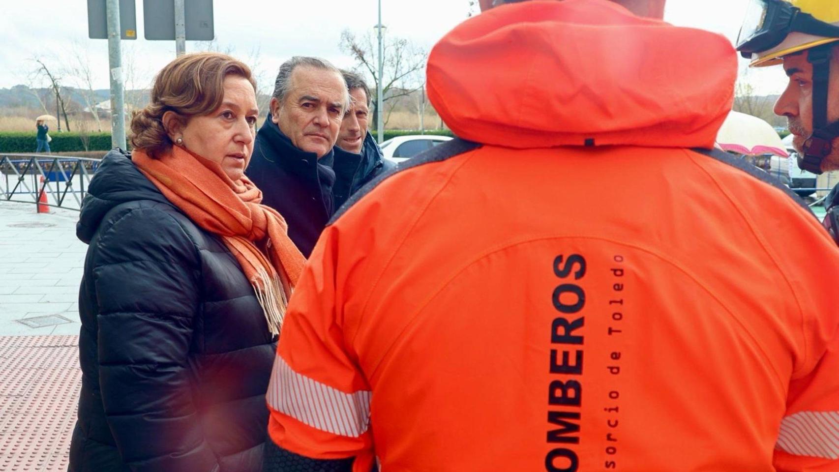 La presidenta de la Diputación de Toledo, Conchi Cedillo, en su visita a Talavera de la Reina.