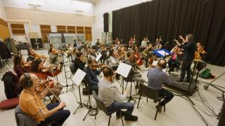 Un momento de las sesiones de grabación de Percebeiro