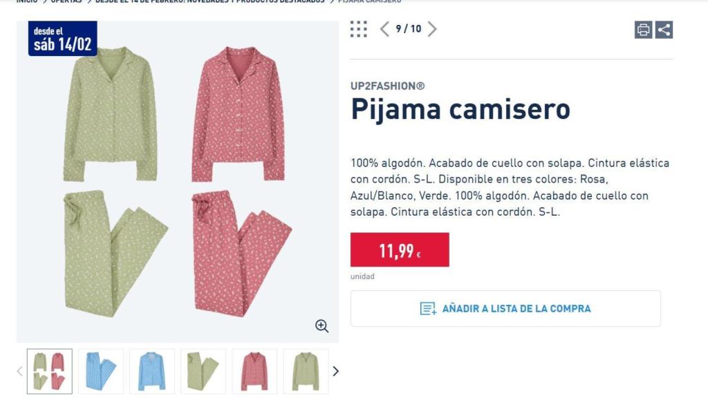 Pijama camisero.