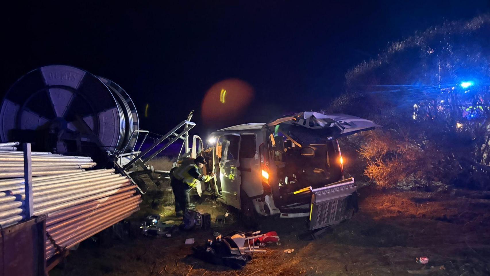 Imagen del accidente en Ataquines