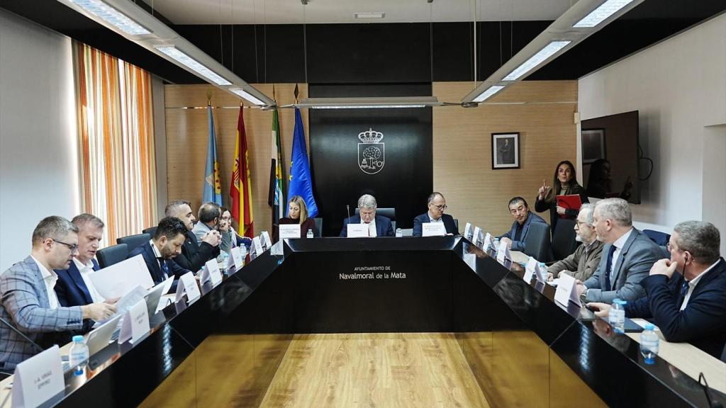 Visita de una delegación de Eurodiputados a Extremadura, a 16 de febrero de 2026, en Navalmoral de la Mata, Cáceres.