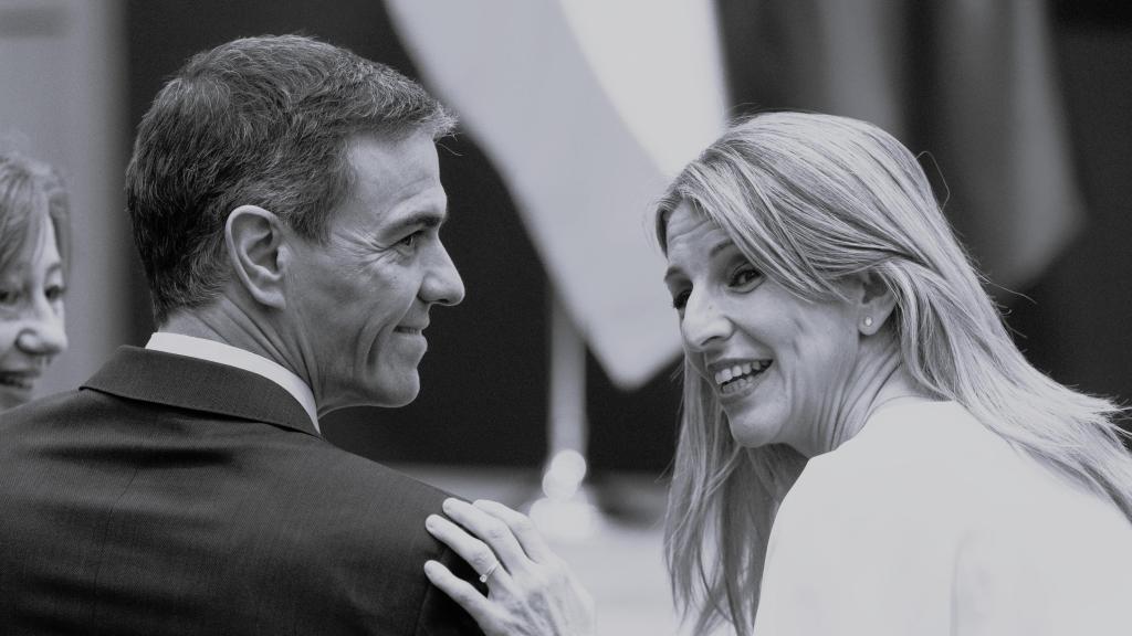Pedro Sánchez y Yolanda Díaz, este lunes.