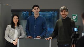 Sara Posada, Adrián Pérez y Iago Bastos.