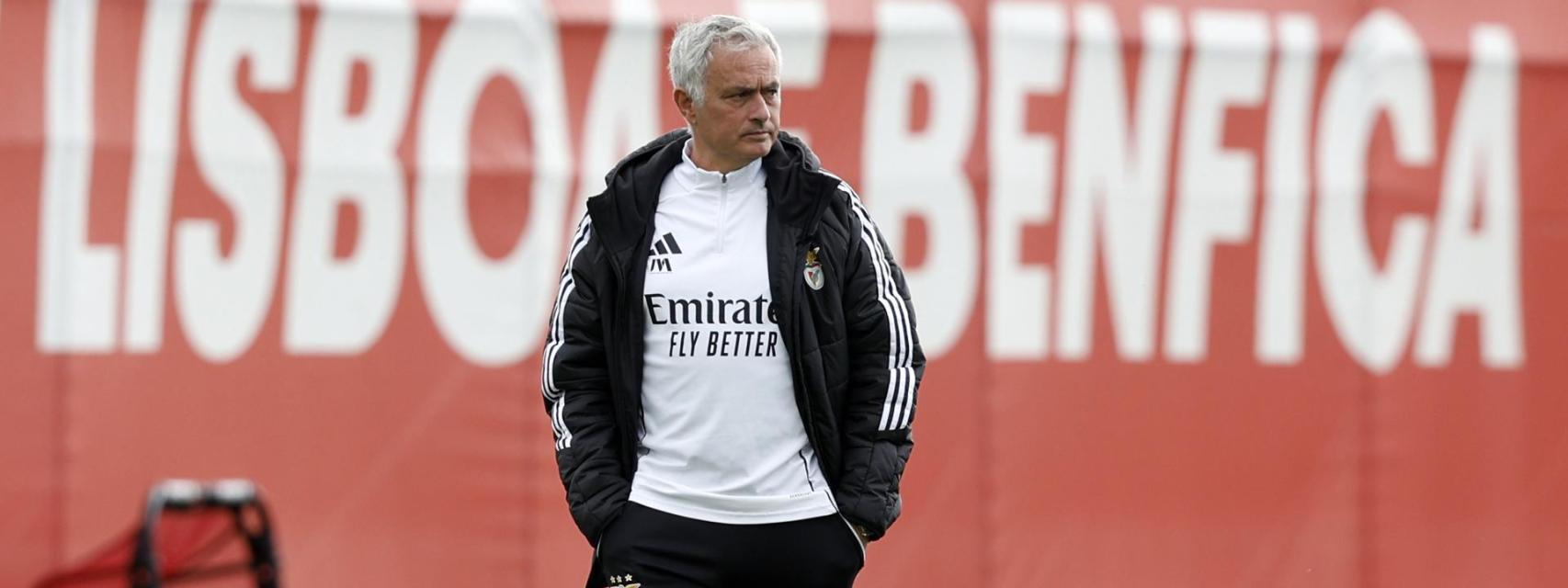 José Mourinho, en el entrenamiento del Benfica