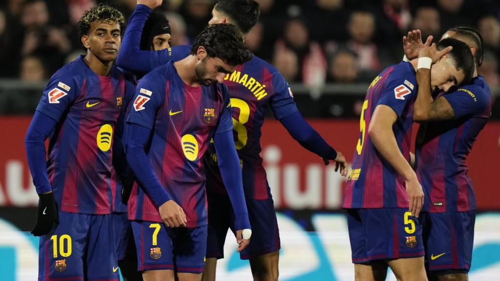 El Barça celebra el gol de Cubarsí.