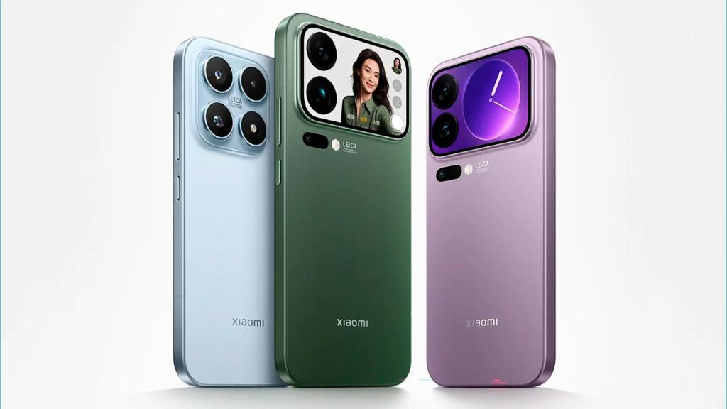 Los modelo Pro de la serie Xiaomi 17 con la pantalla en la trasera