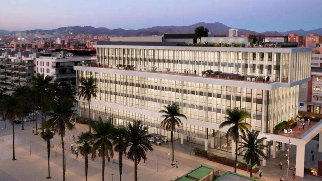 Infografía del edificio Ágora, en Málaga.