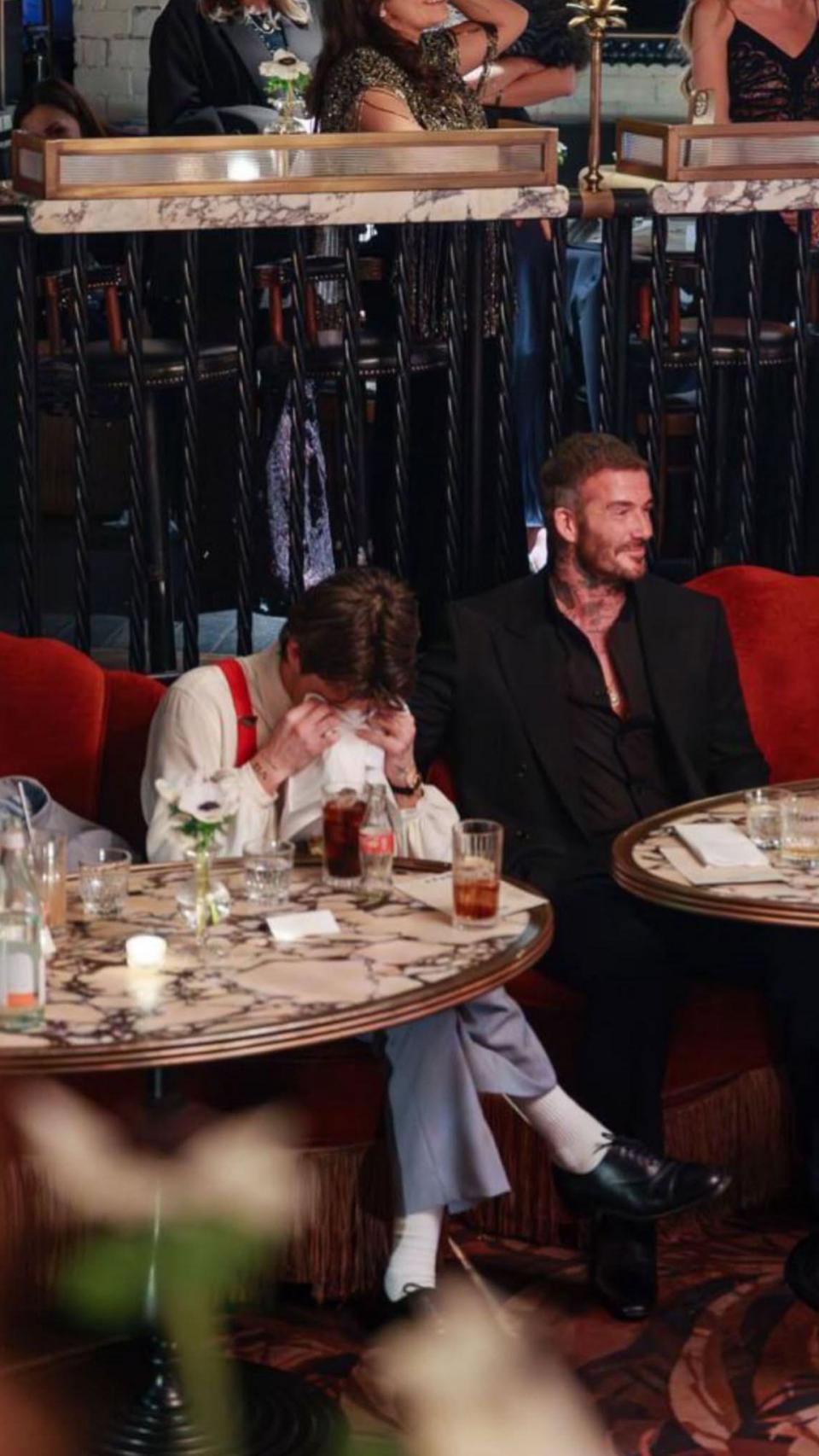 Cruz y David Beckham, en un 'story' de Instagram.