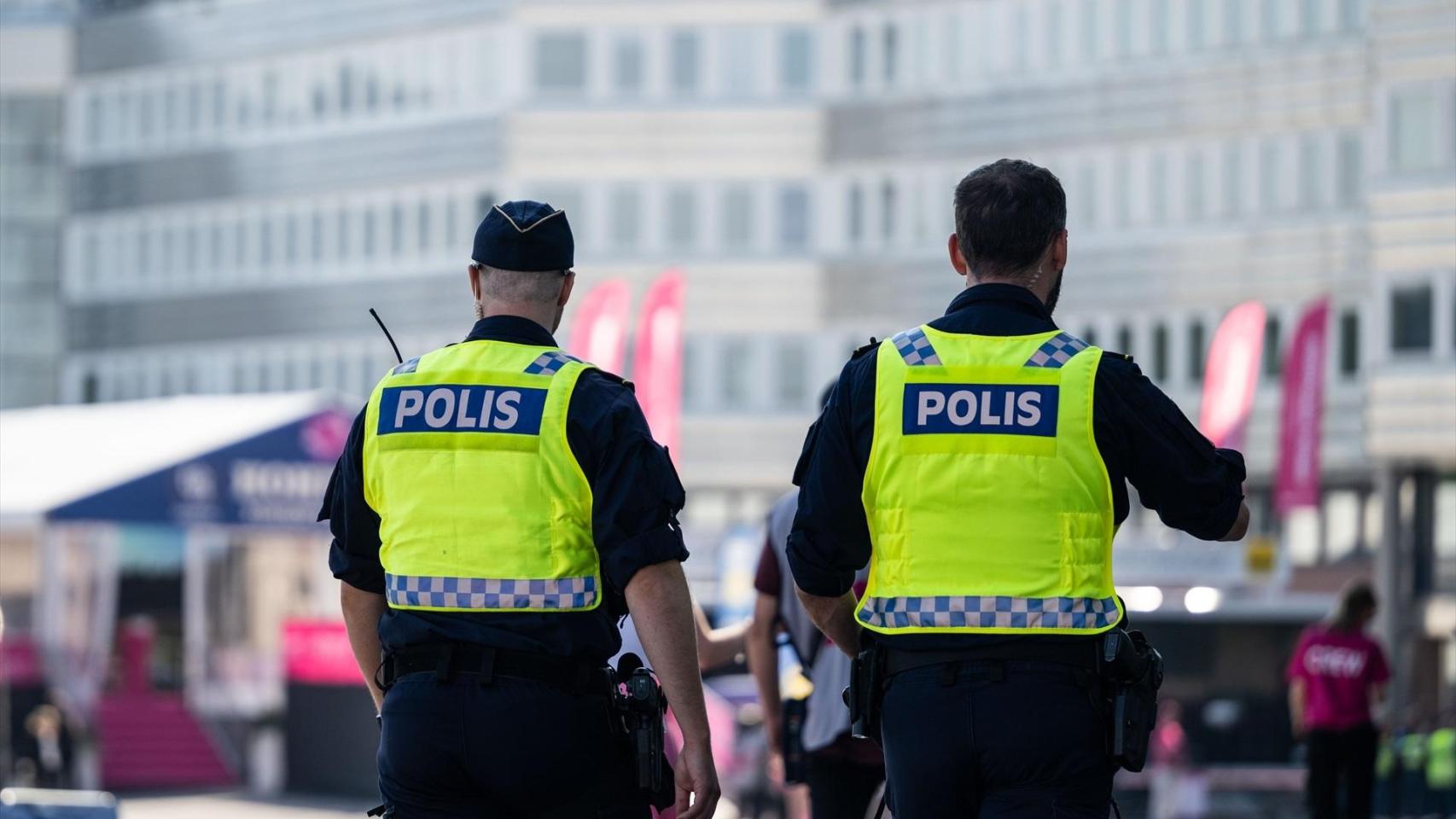 Dos policías suecos en una imagen de archivo.