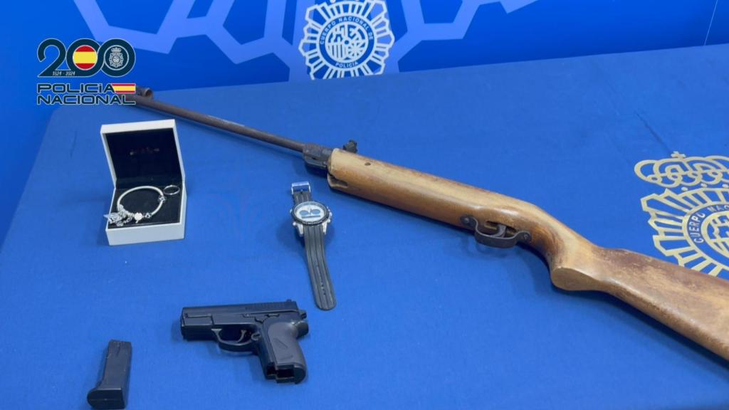 La escopeta usada en el atraco.