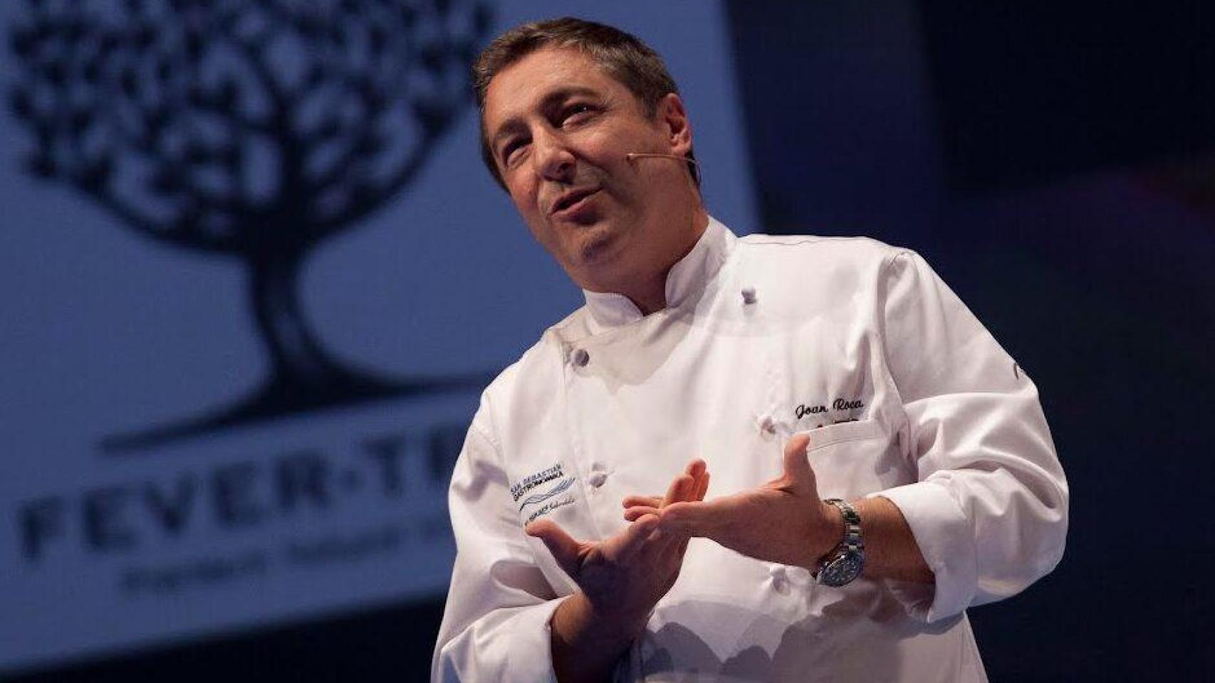 Joan Roca, durante una ponencia gastronómica.