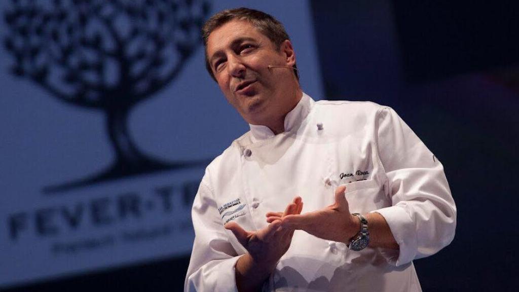 Joan Roca, durante una ponencia gastronómica.
