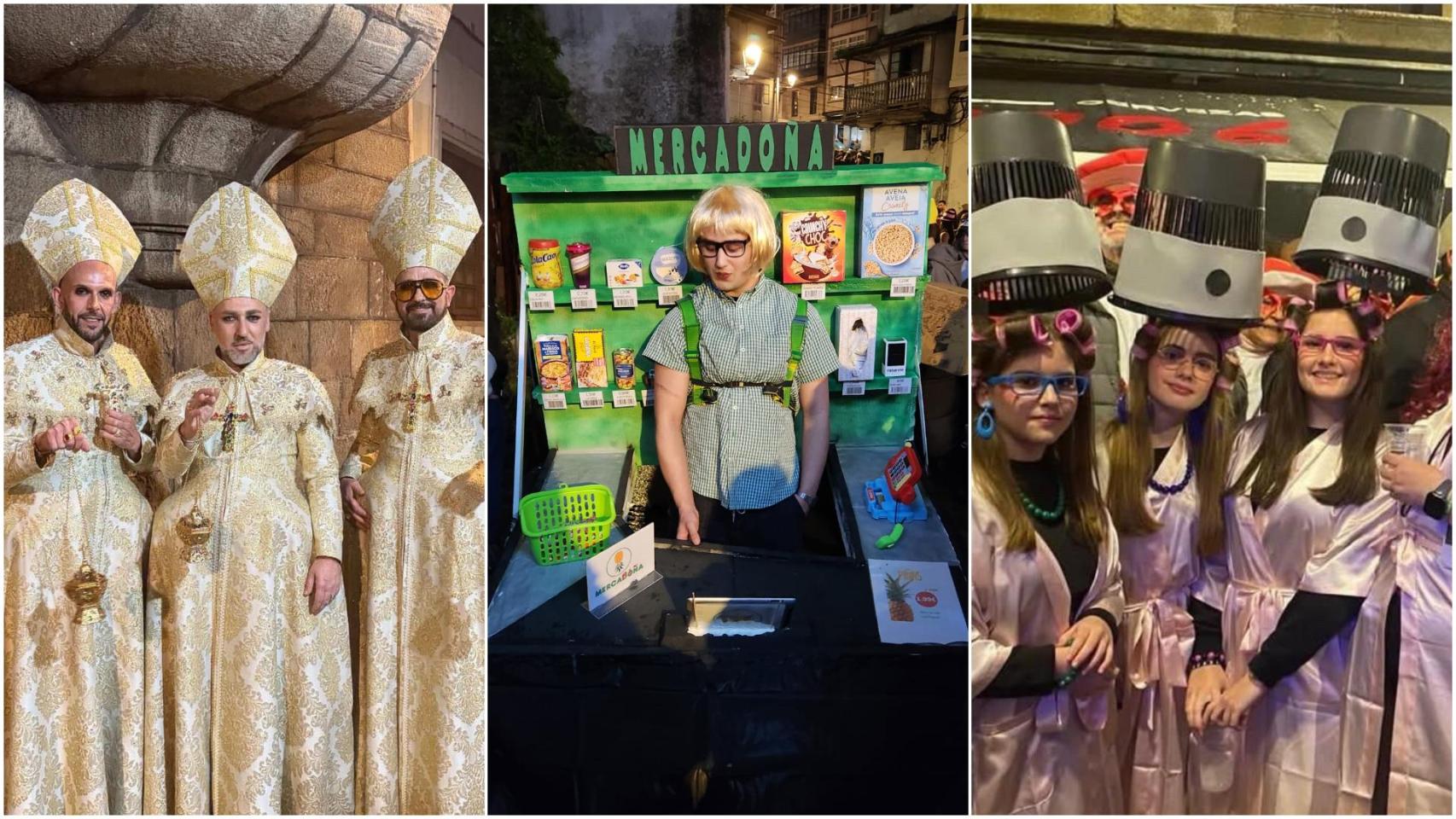 Algunos de los disfraces de anoche