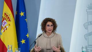 María Jesús Montero, en rueda de prensa este martes.