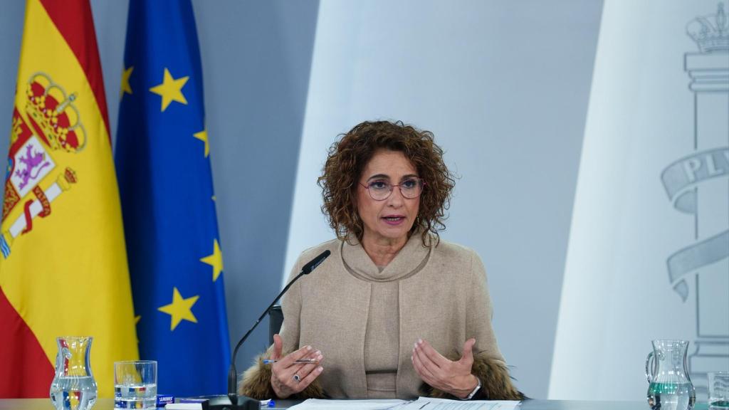 María Jesús Montero, en rueda de prensa este martes.