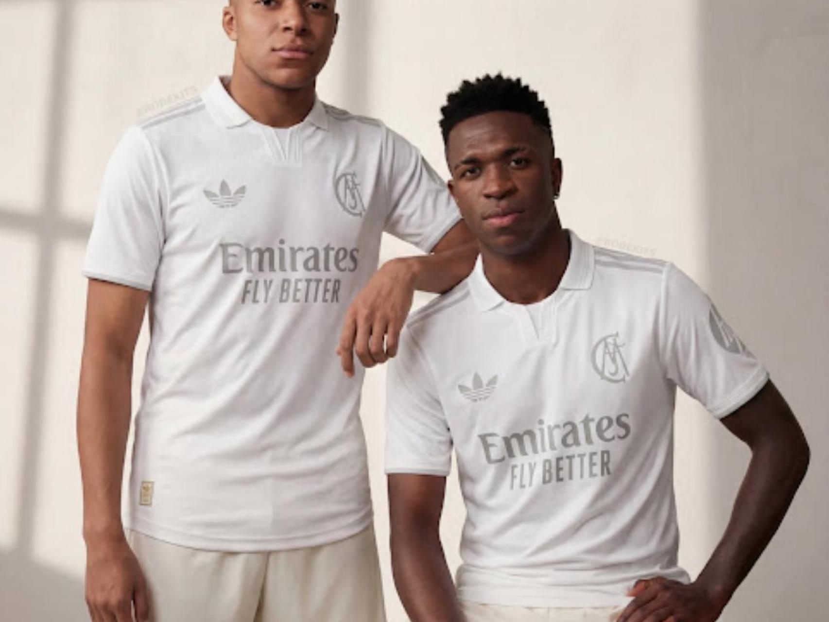 Kylian Mbappé y Vinicius, en una imagen conceptual con la equipación según los rumores